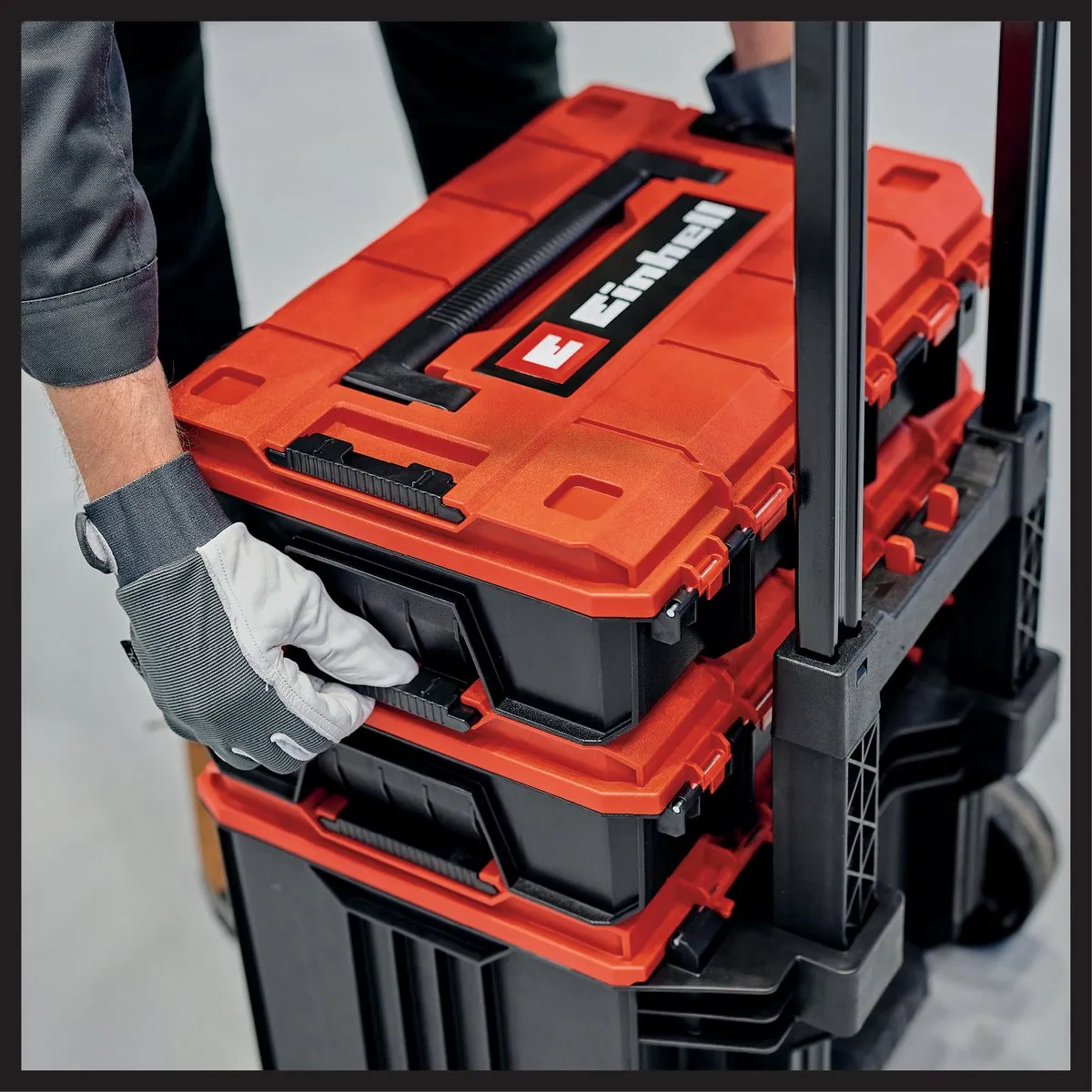 Einhell E-Case Tower 4540015 Systeemkoffer - 3-delig Rood/Zwart