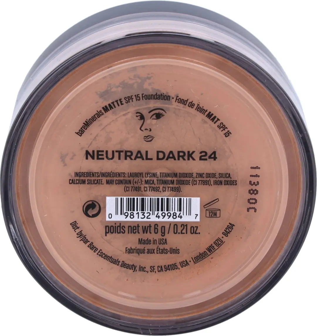 Bareminerals Matte Foundation SPF15 - 6g - #24 Neutral Dark