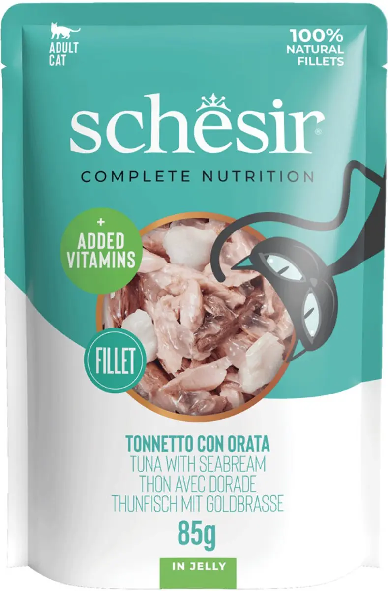 Schesir Kattenvoer Tonijn & Zeebrasem in Gelei