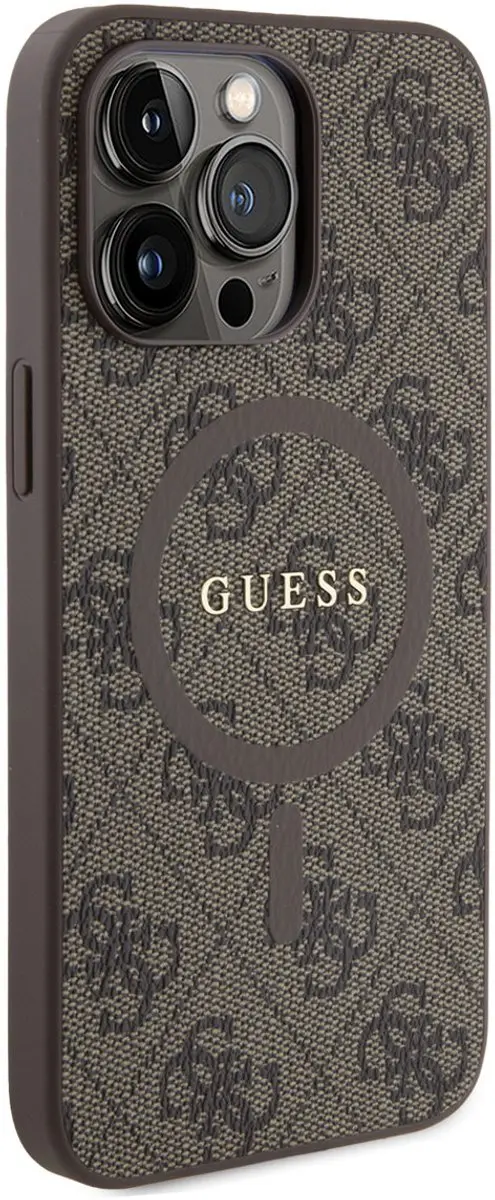 GUESS Telefoonhoesje iPhone 15 Pro Max - MagSafe - Bruin