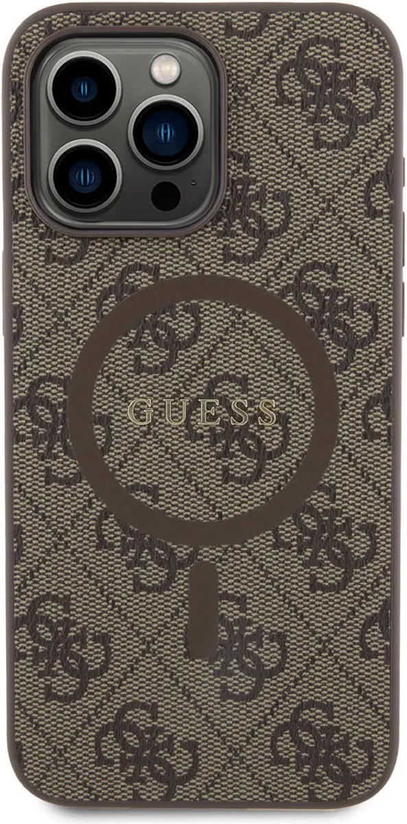 GUESS Telefoonhoesje iPhone 15 Pro Max - MagSafe - Bruin