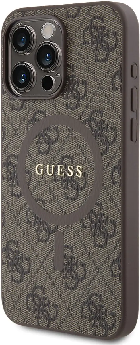GUESS Telefoonhoesje iPhone 15 Pro Max - MagSafe - Bruin