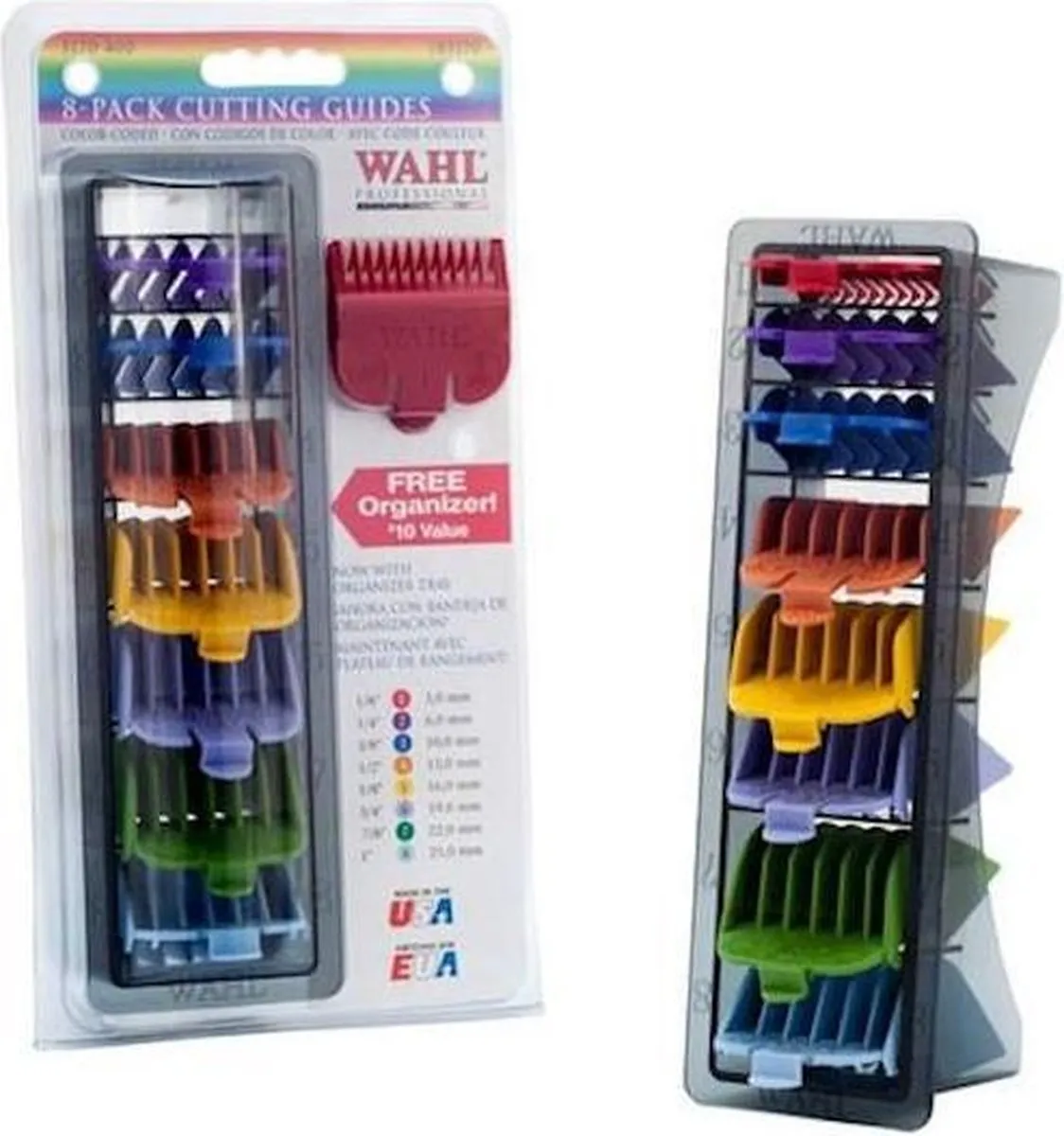 Wahl Opzetkammen Set - 8 Stuks - Gekleurd