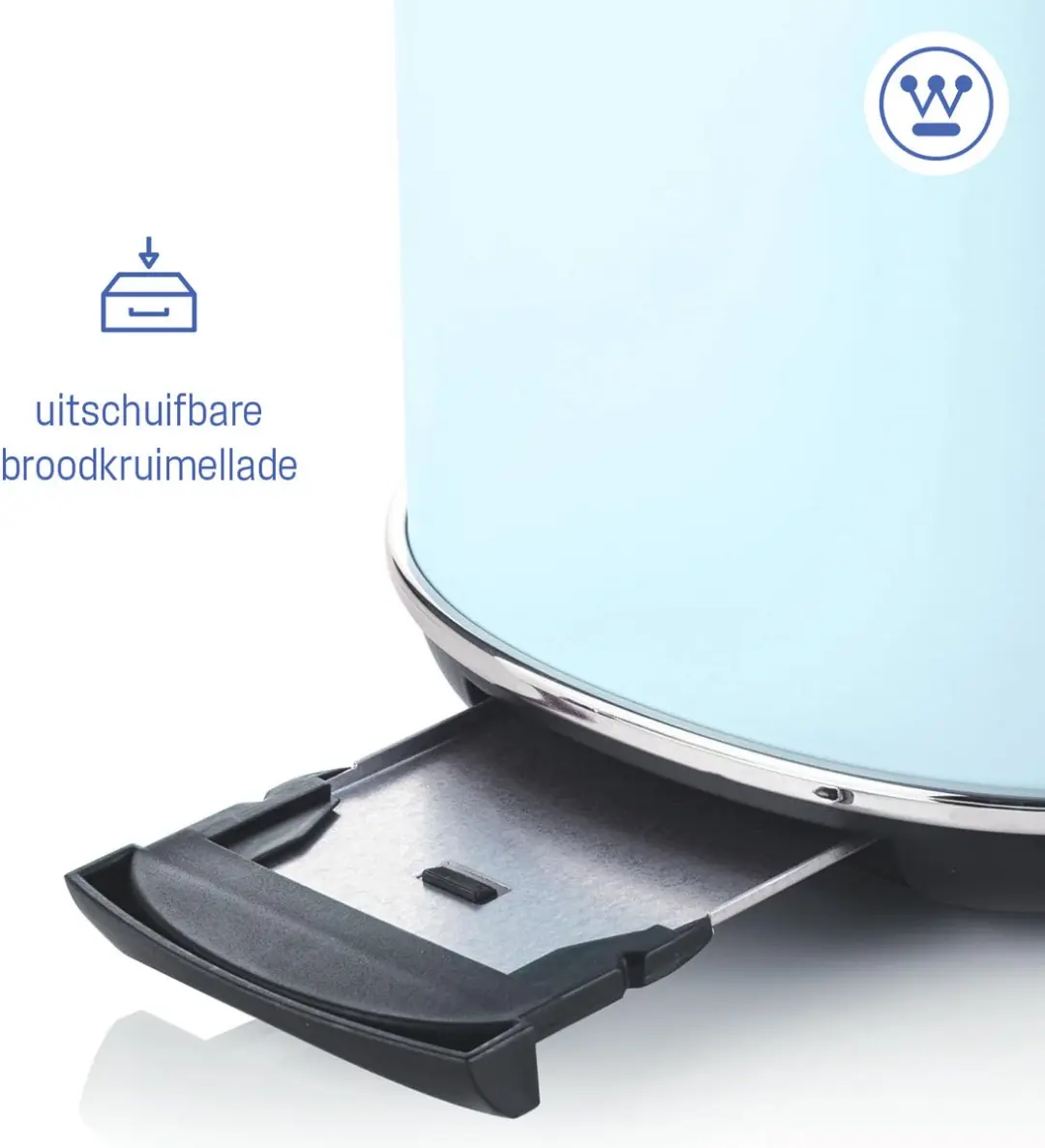 Westinghouse WKTTB857 Retro Broodrooster 2 Sneden - 815W - Blauw
