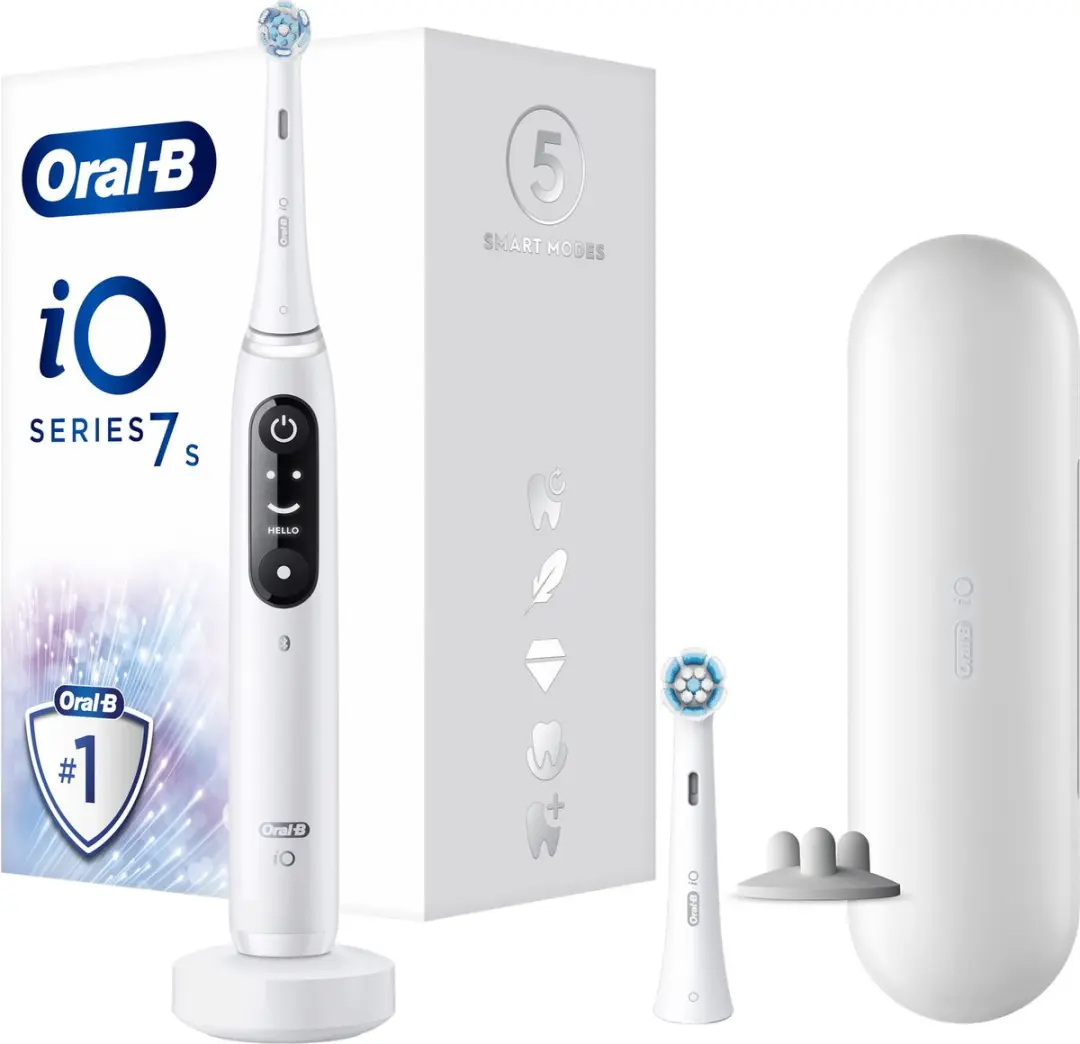 Oral-B iO 7S Tandenborstel - Wit - 2 Opzetborstels
