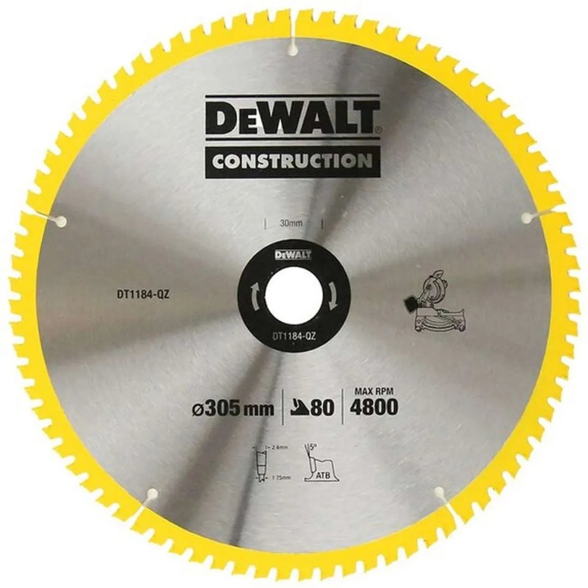 DeWalt DT1184 Zaagblad 305x30mm Metaal 80 Tanden