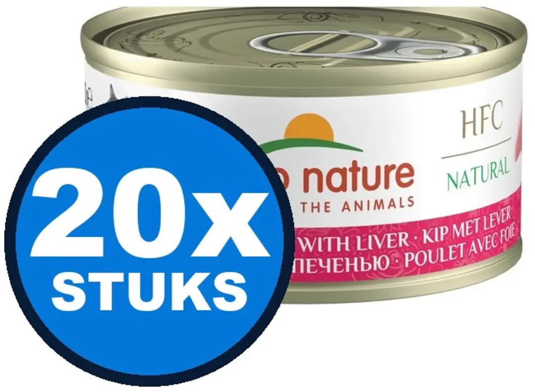 Almo Nature HFC Kip & Lever Kattenvoer Natvoer 70g - 20 Stuks