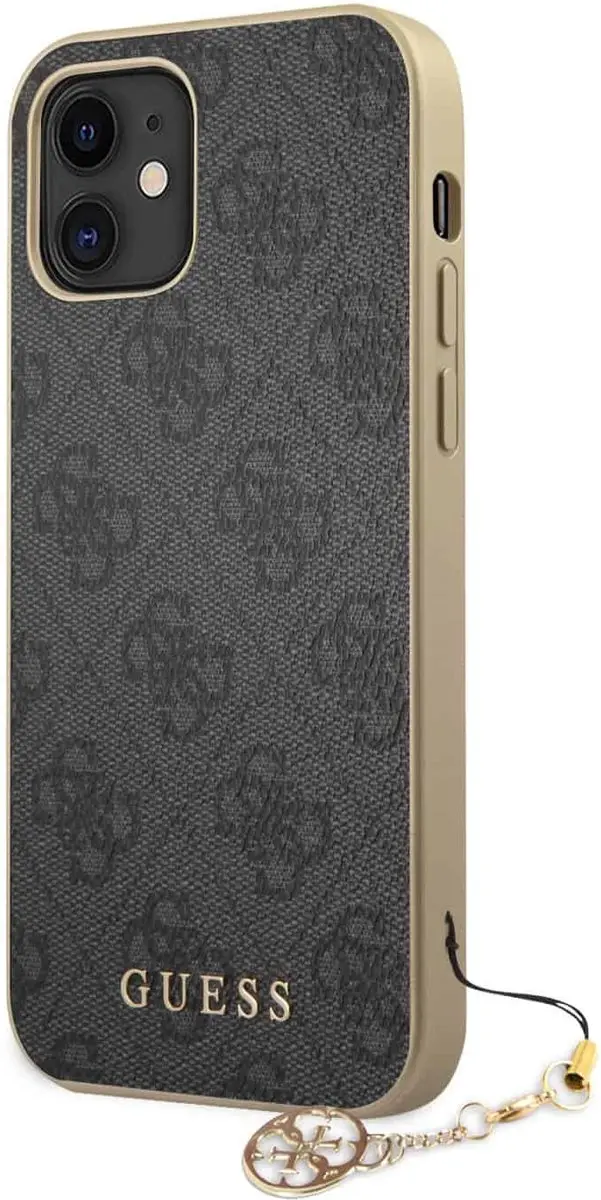 Guess 4G Charms Hard Case iPhone 12 Mini - Grijs