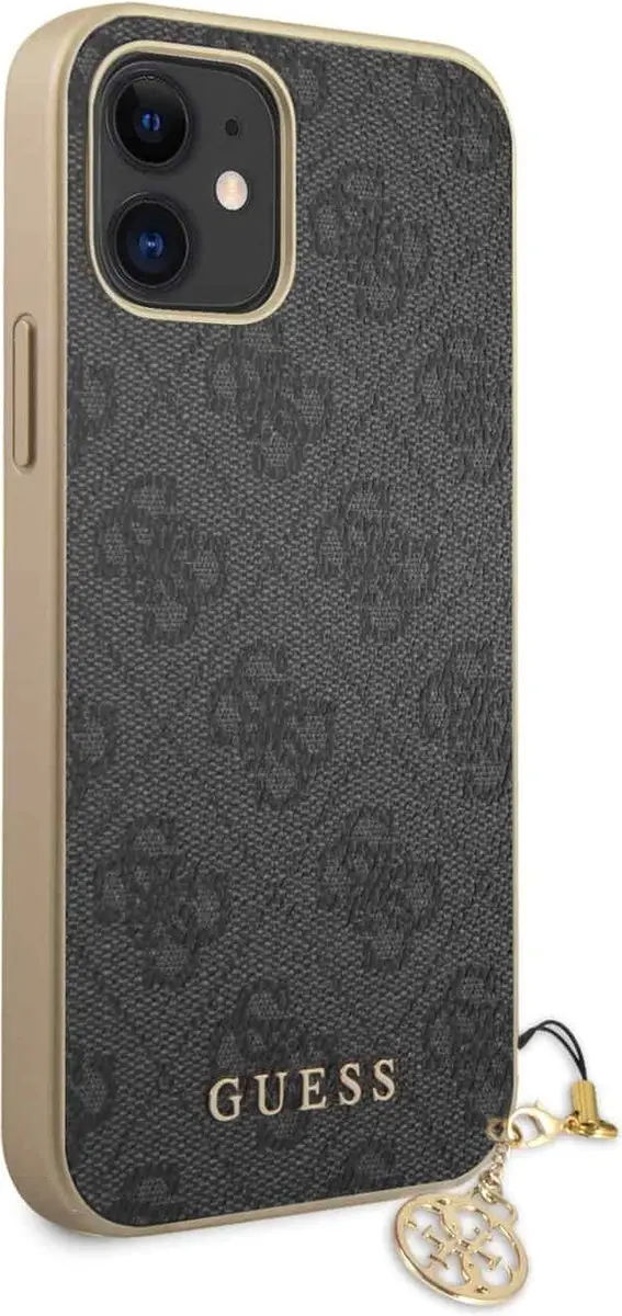 Guess 4G Charms Hard Case iPhone 12 Mini - Grijs