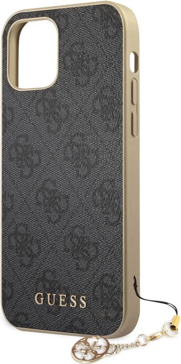 Guess 4G Charms Hard Case iPhone 12 Mini - Grijs