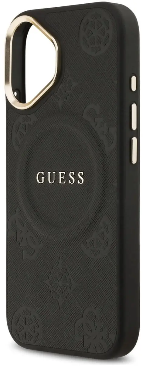 GUESS Peony Hot Stamp MagSafe Hoesje - iPhone 17 - Zwart - 3666339519674 - afbeelding 6 van 6