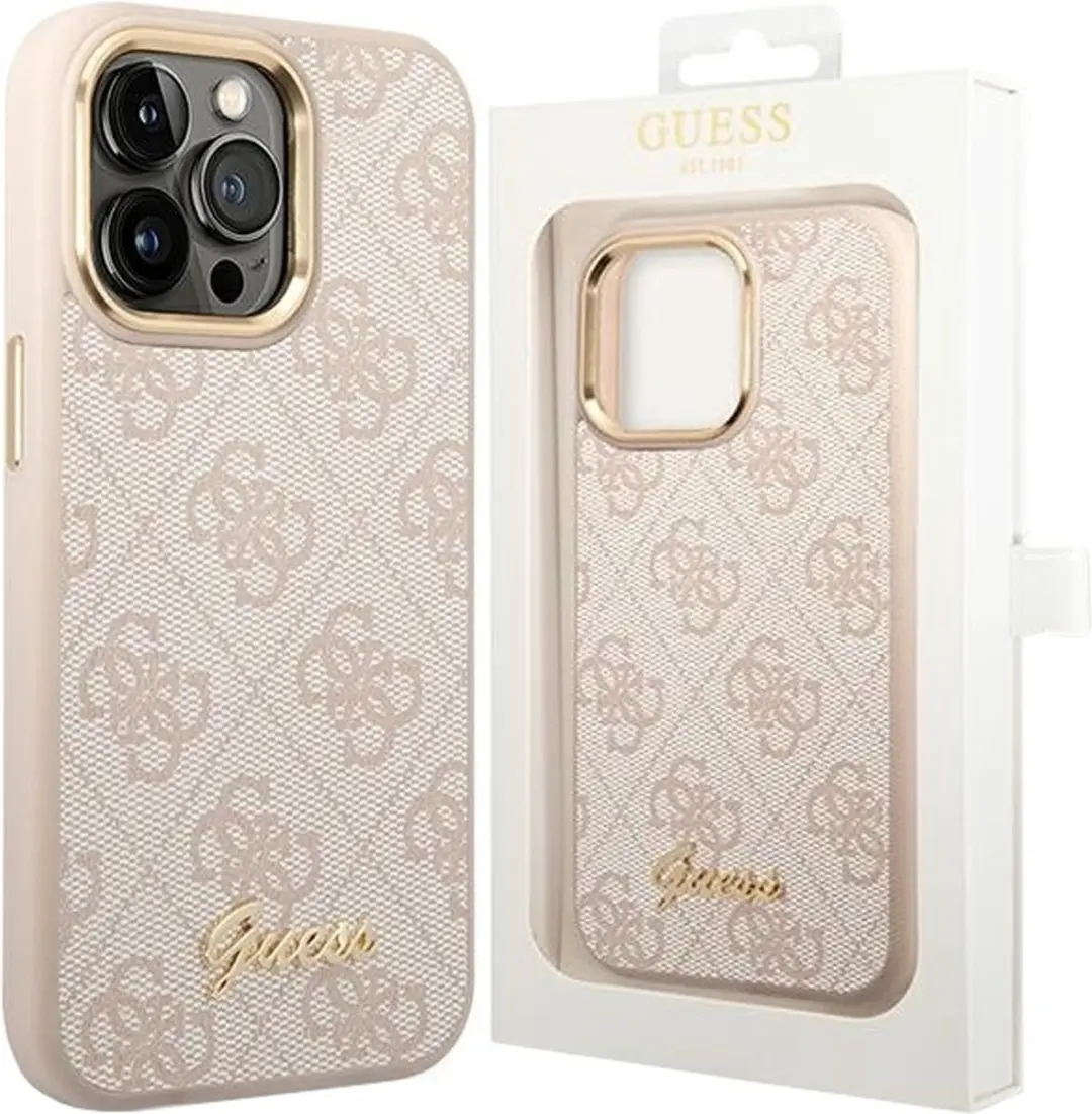 Guess iPhone 14 Pro Back Cover - Roze - MagSafe