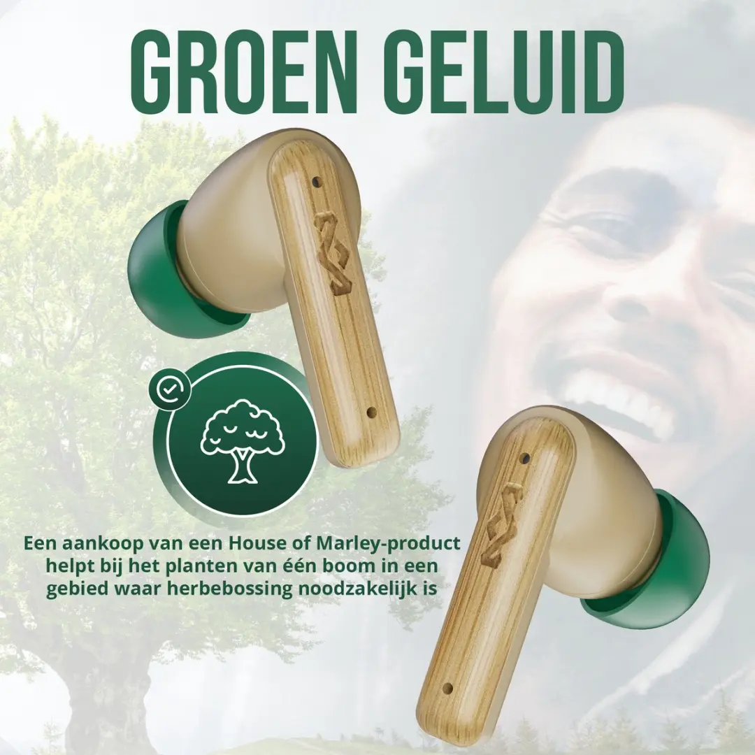 House of Marley Little Bird EM-JE123-CE Draadloze Oordopjes - 24 uur - Cream