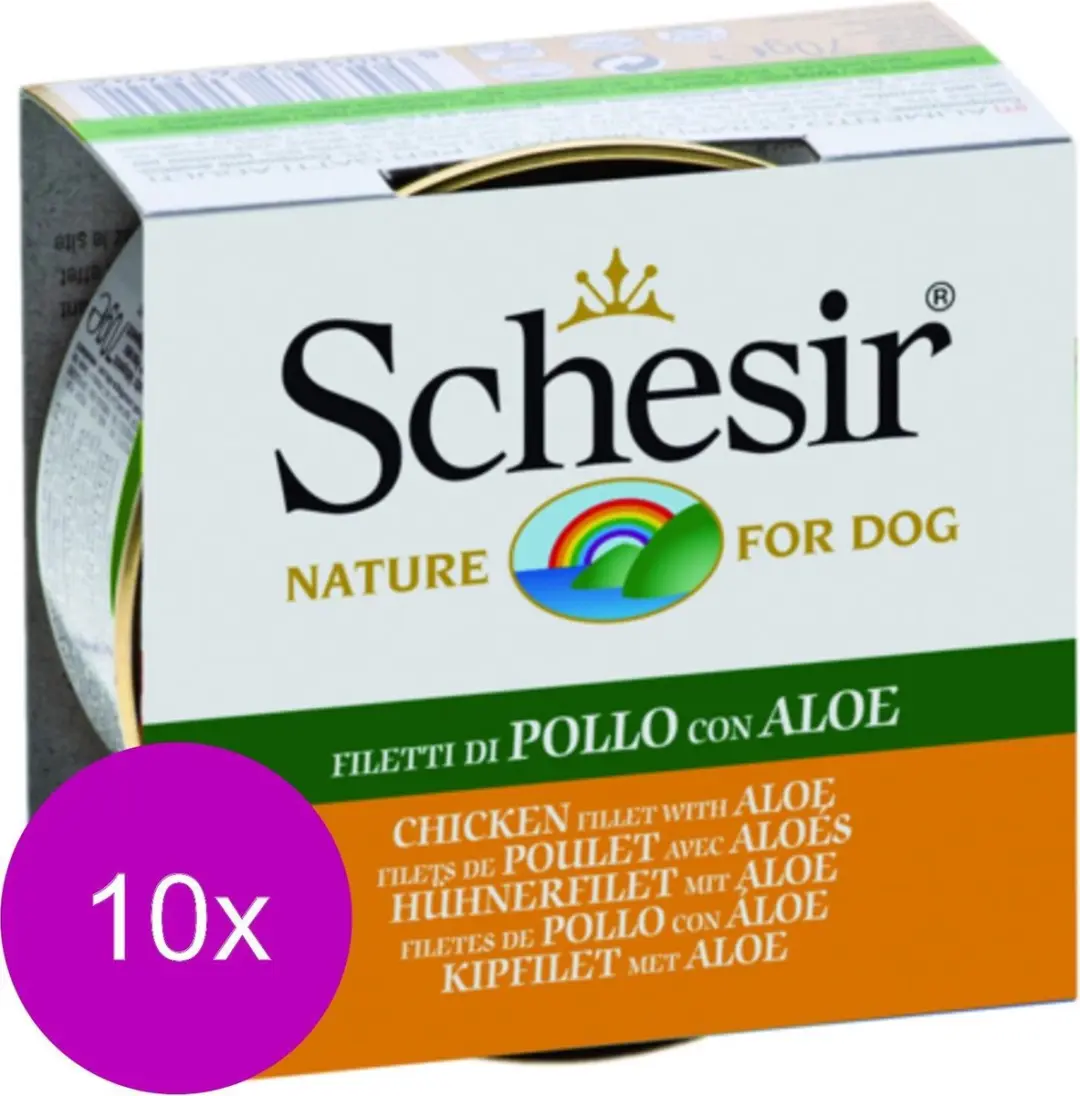 Schesir Hondenvoer Blik Jelly Kip & Aloë 150g