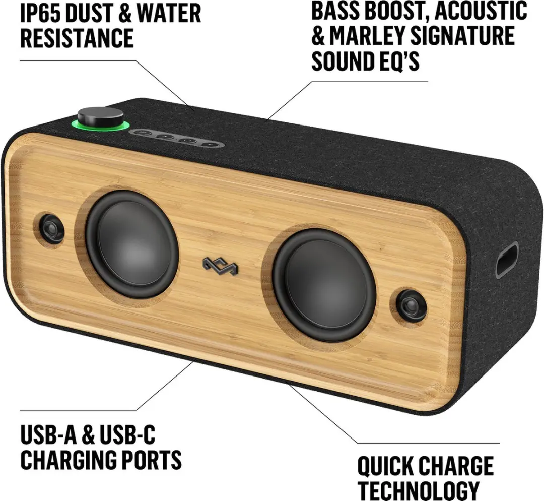 House of Marley Get Together 2 XL Bluetooth Speaker - 60W - Bruin/Zwart
