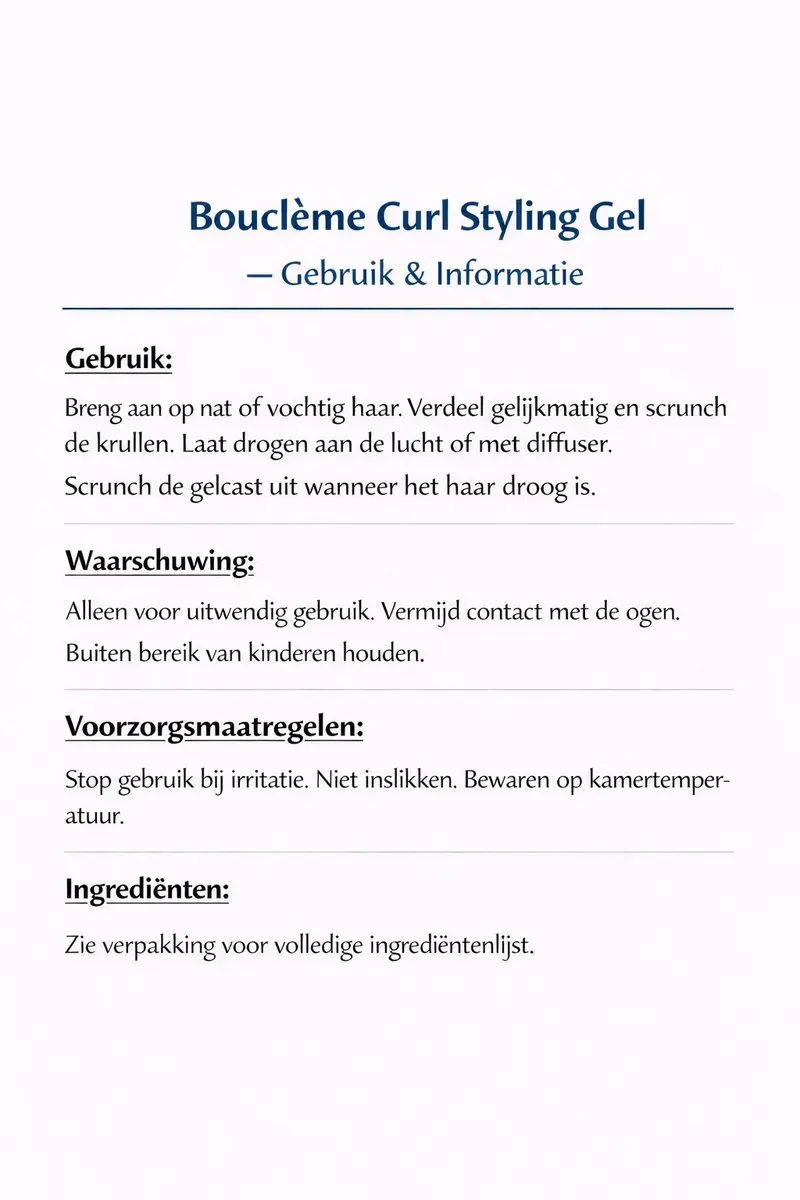 Bouclème Curl Styling Gel 100ml