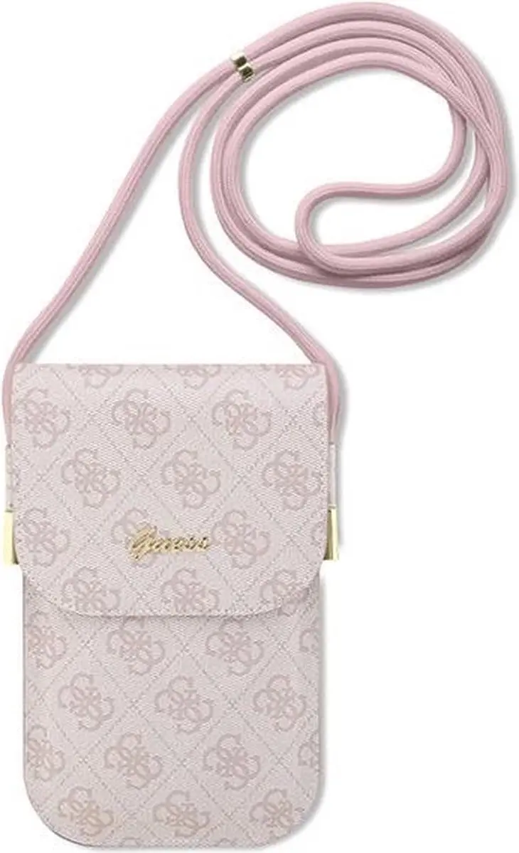 Guess 4G Vintage Script Logo Tas 3666339127688 - Roze - afbeelding 6 van 6