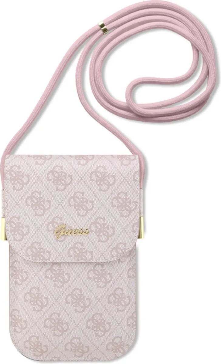 Guess 4G Vintage Script Logo Tas 3666339127688 - Roze