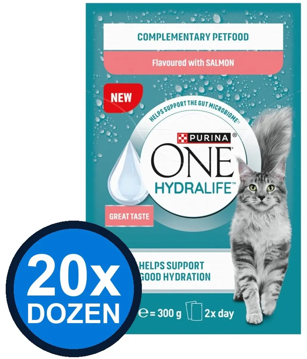 Purina One HydraCare Adult Zalm Kattenvoer Natvoer