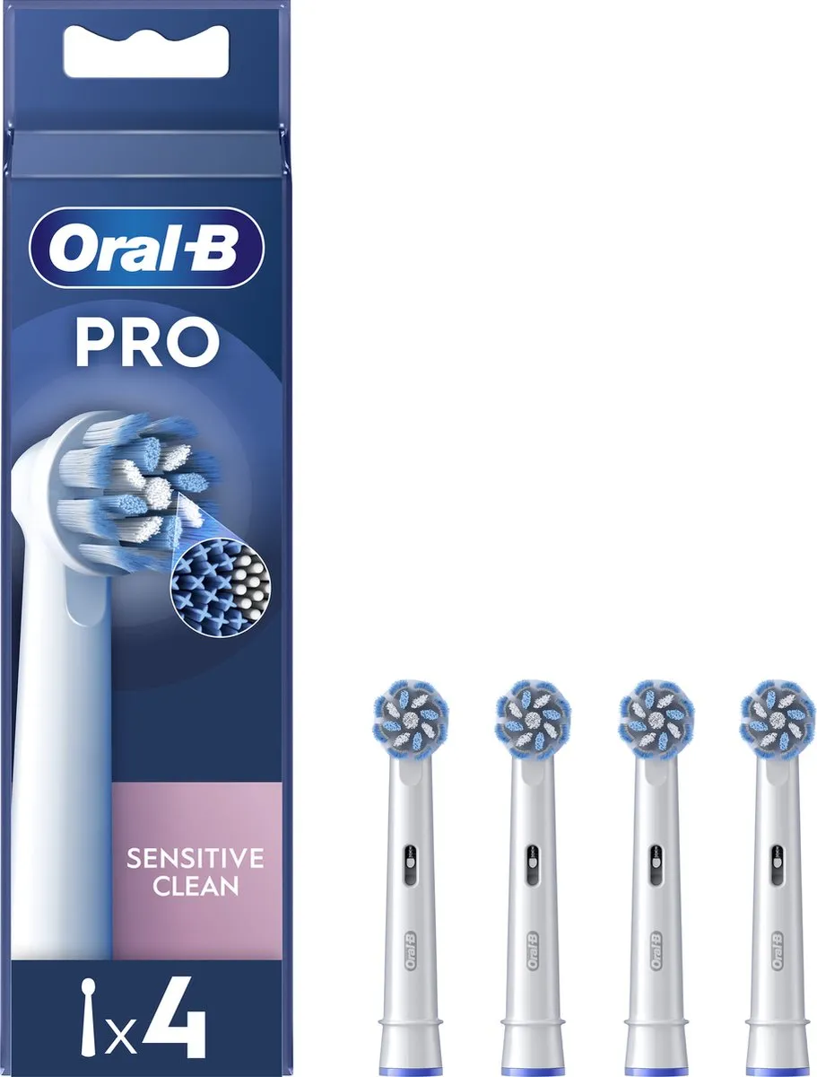 Oral-B Sensitive Clean Opzetborstels 4 Stuks - Wit