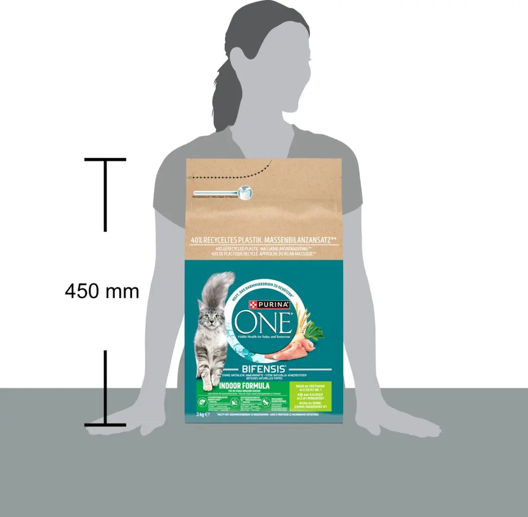 Purina ONE Adult Indoor Kalkoen Kattenvoer Droogvoer 3kg - afbeelding 6 van 6
