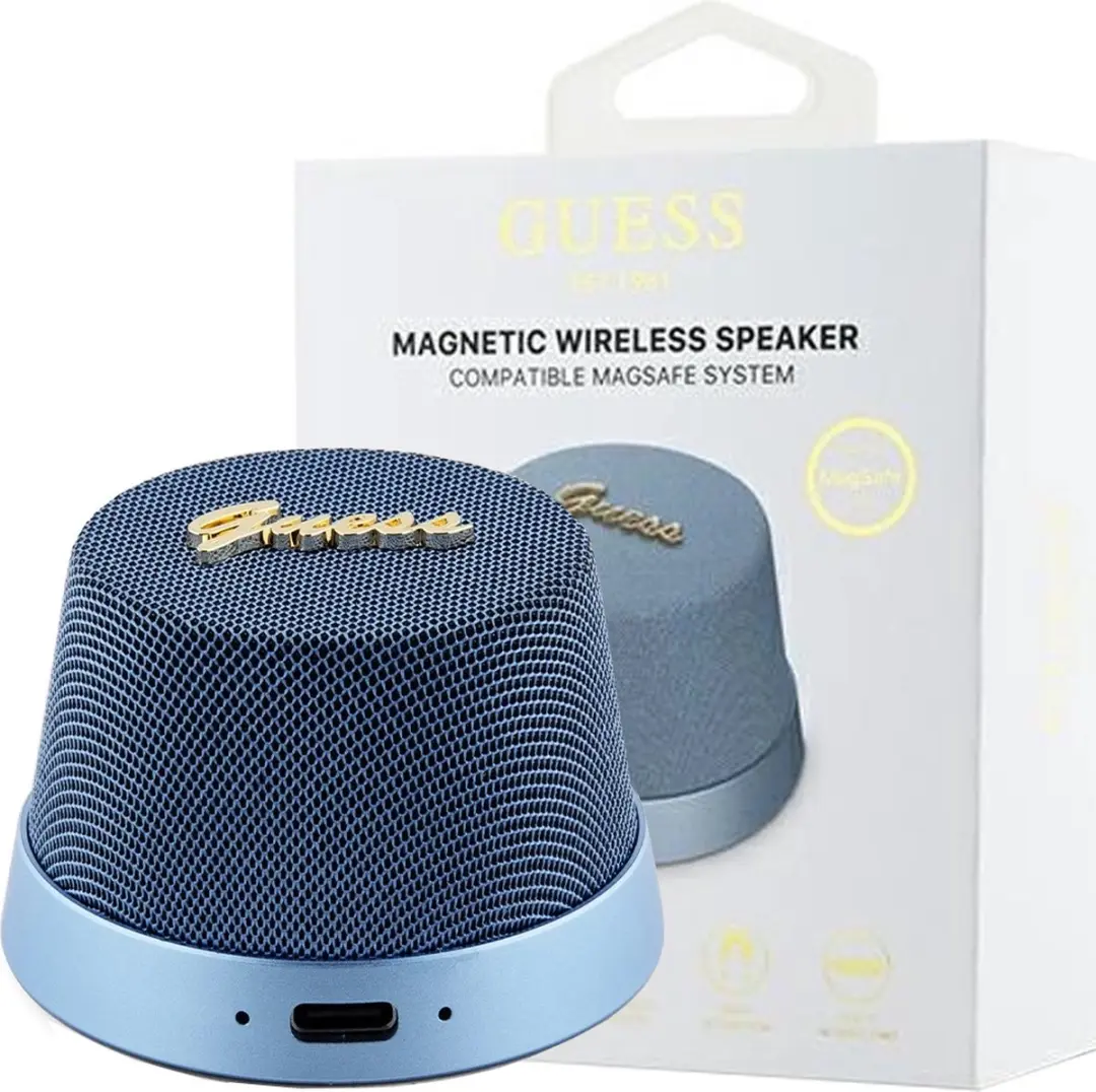 GUESS Script Logo Bluetooth Speaker Stand - Blauw