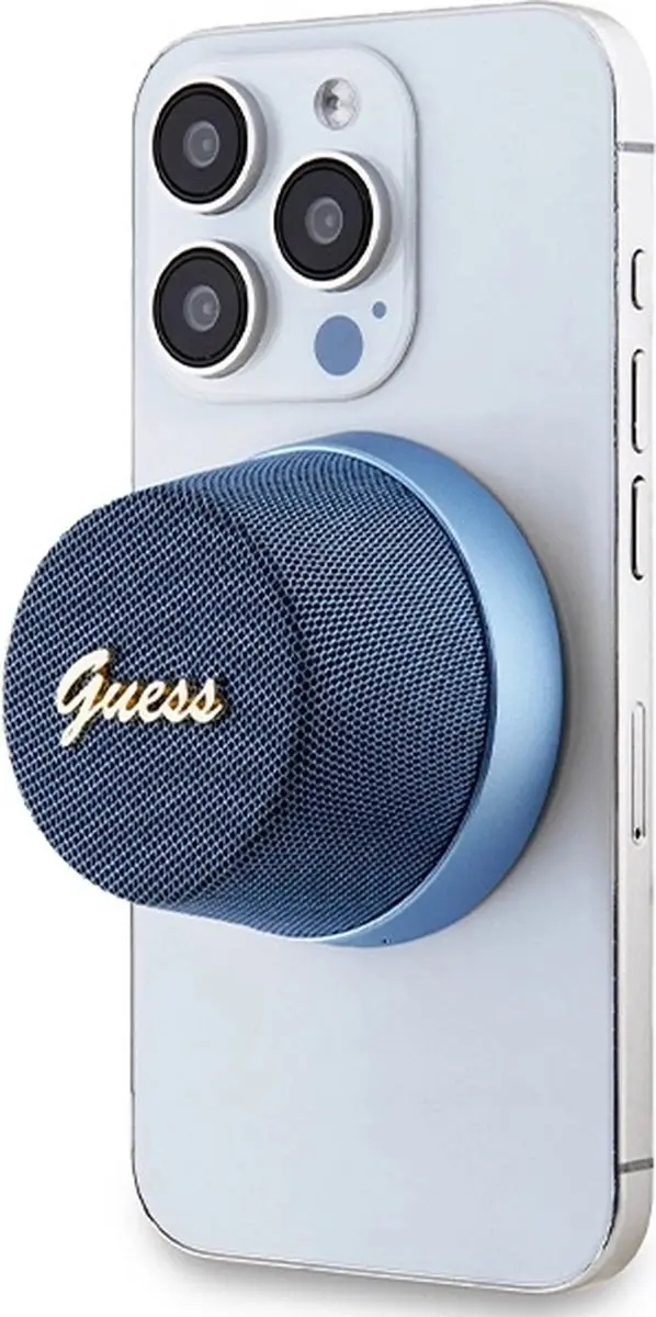 GUESS Script Logo Bluetooth Speaker Stand - Blauw - afbeelding 6 van 6