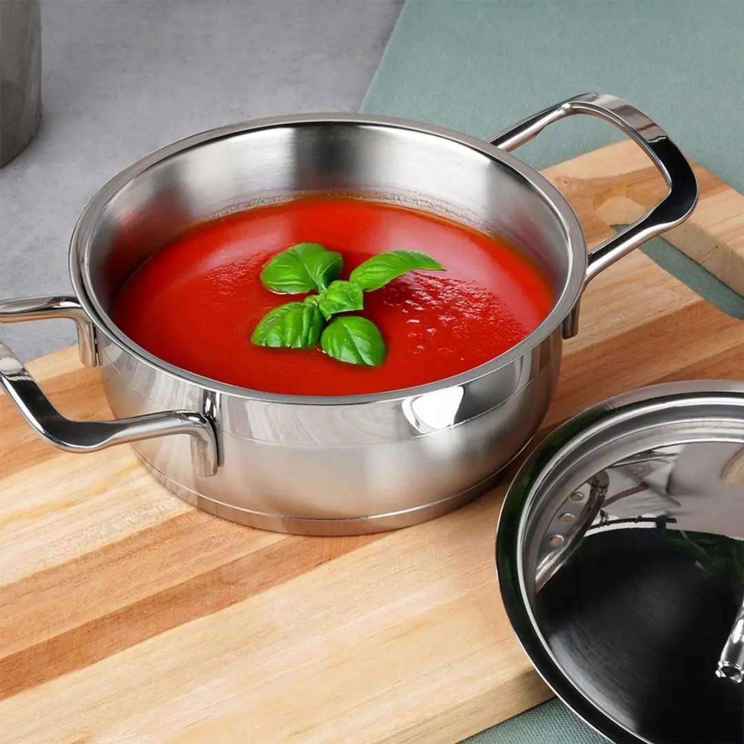 Orion Anett Serie Roestvrijstalen Pan 14cm - 700ml - Zilver
