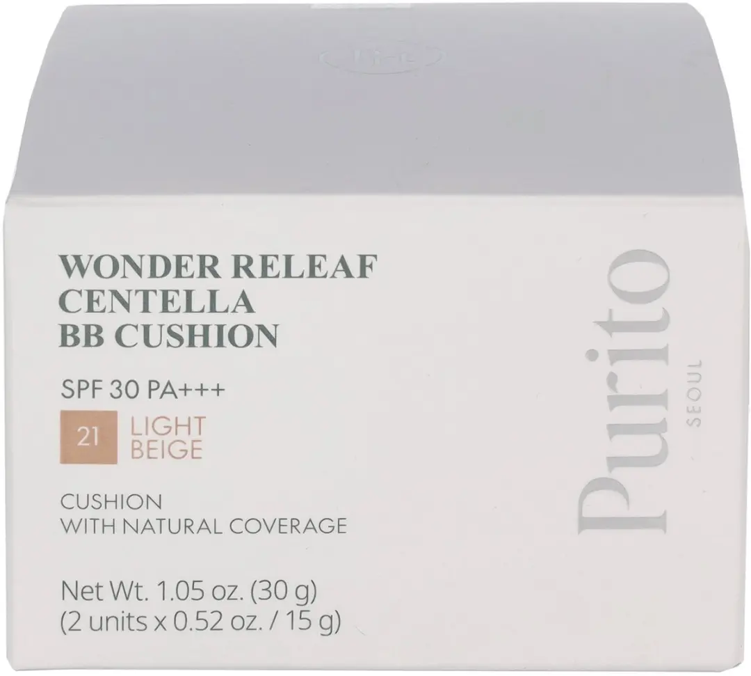 Purito Seoul Wonder Releaf Centella BB Cushion Duo Set 30g
