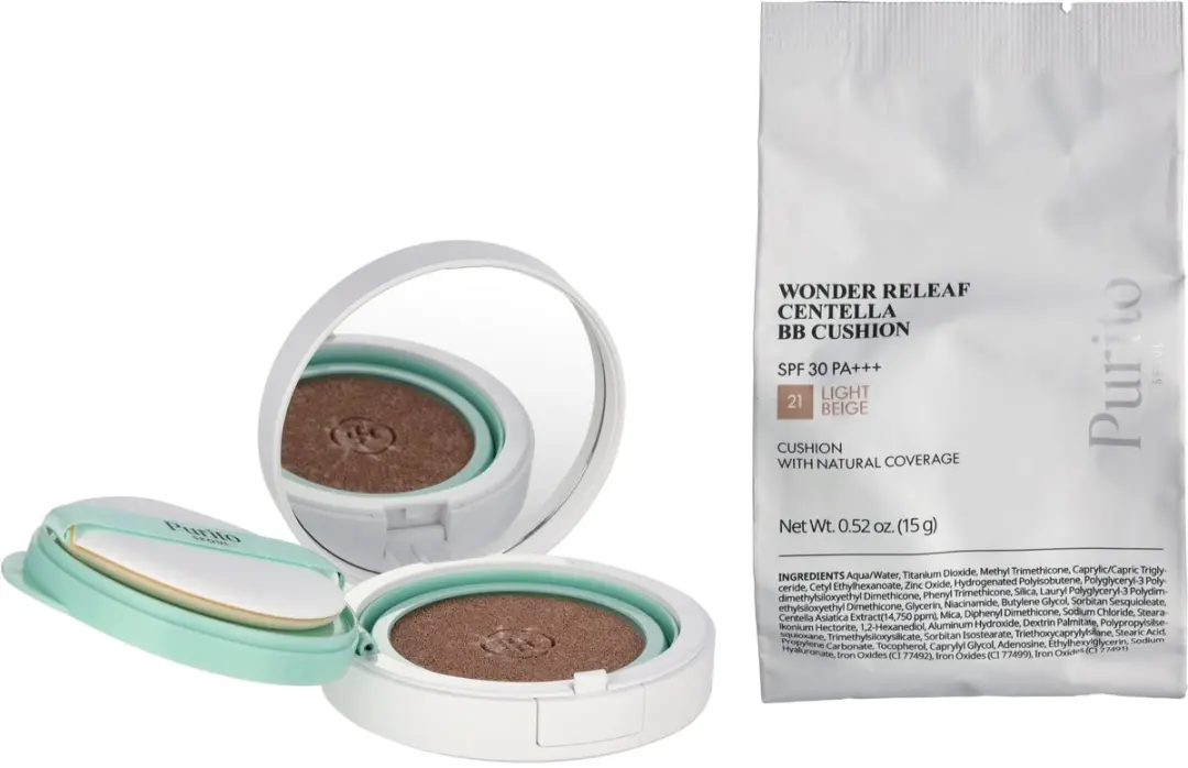 Purito Seoul Wonder Releaf Centella BB Cushion Duo Set 30g - #21 Light Beige