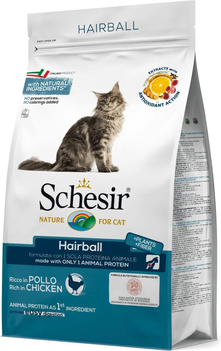 Schesir Kattenvoer Dry Hairball Kip 1,5 kg
