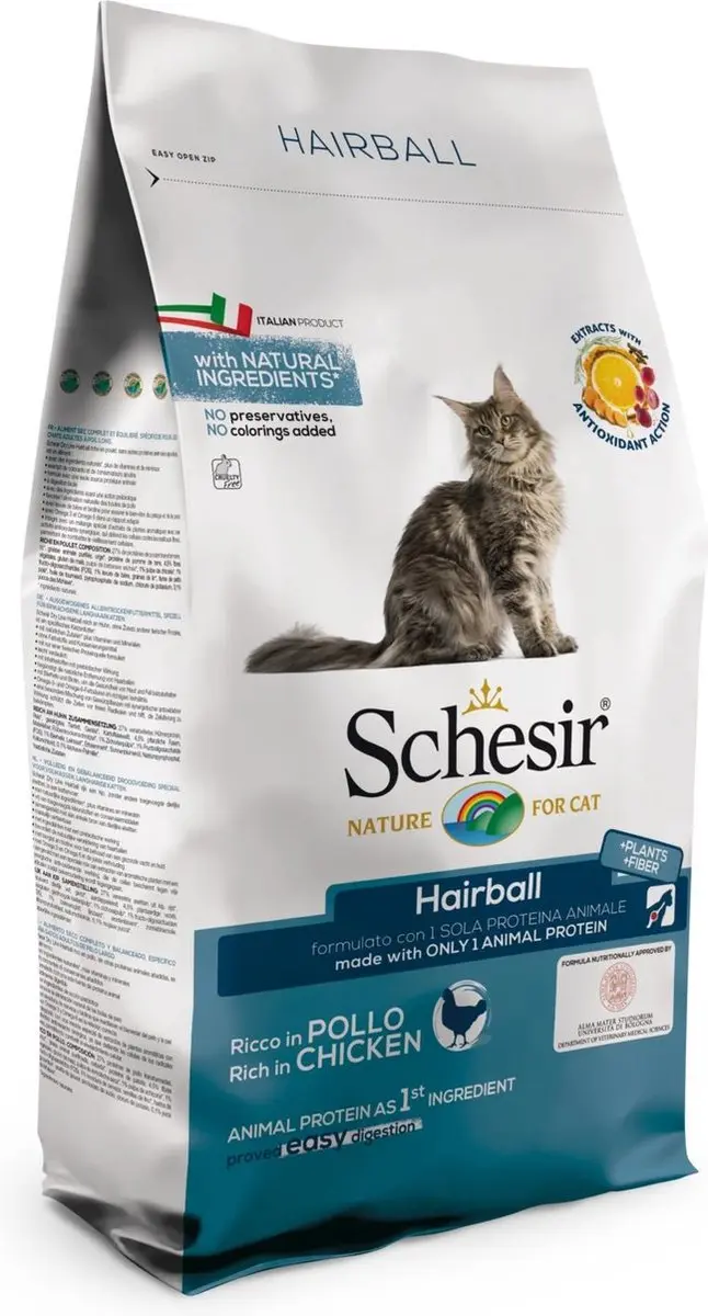 Schesir Kattenvoer Dry Hairball Kip 1,5 kg