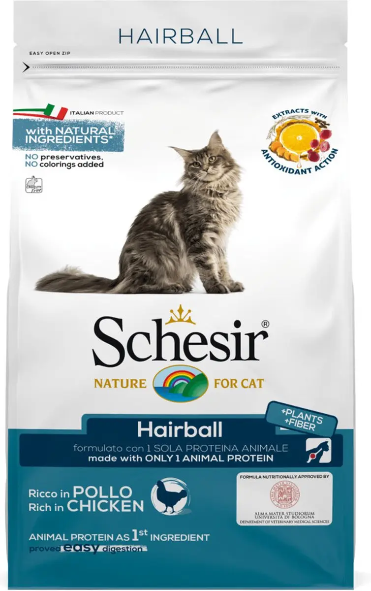 Schesir Kattenvoer Dry Hairball Kip 1,5 kg
