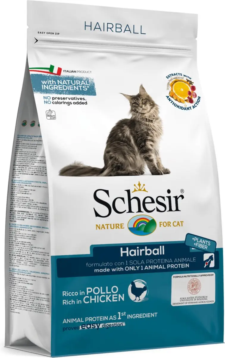 Schesir Kattenvoer Dry Hairball Kip 1,5 kg