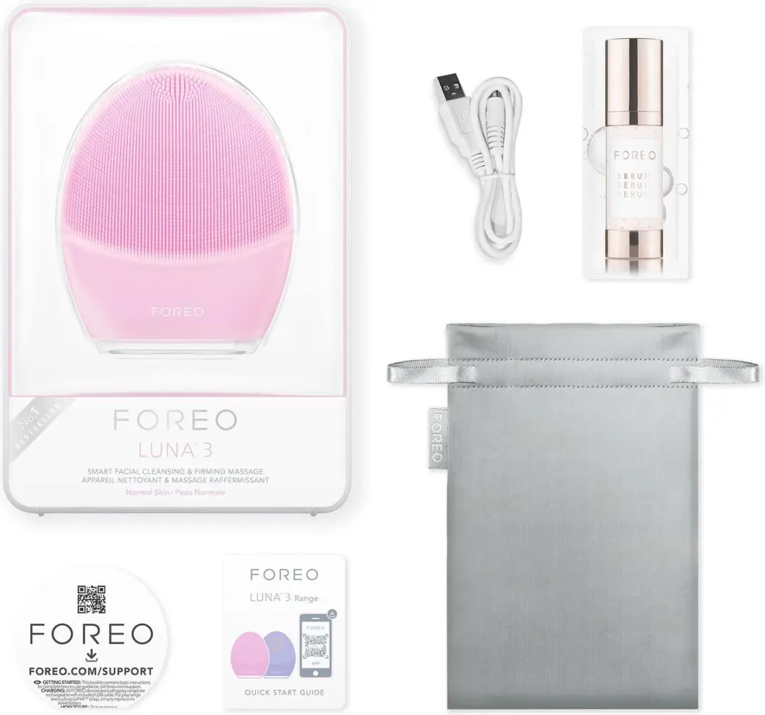 FOREO LUNA 3 Gezichtsreinigingsborstel - 16 Snelheden - Roze