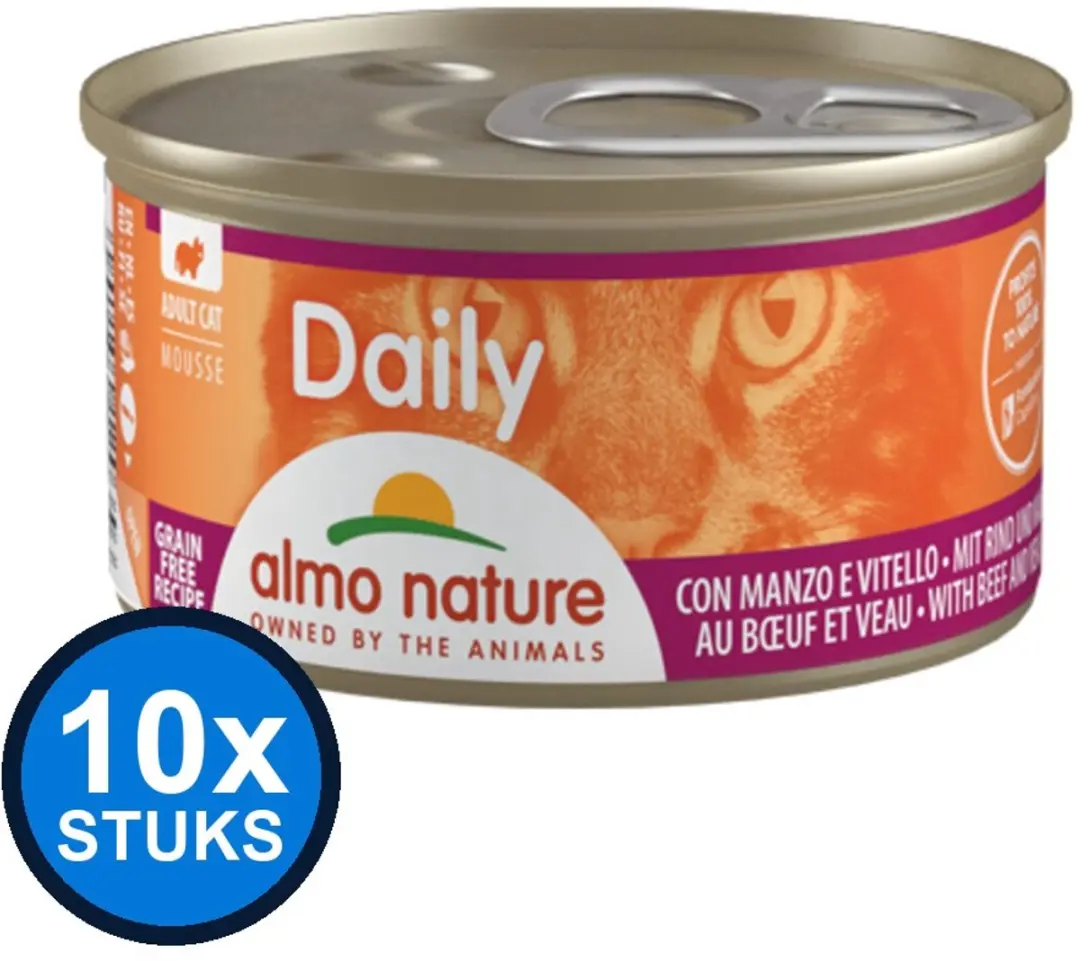Almo Nature Daily Mousse Rund Kattenvoer Natvoer 85g