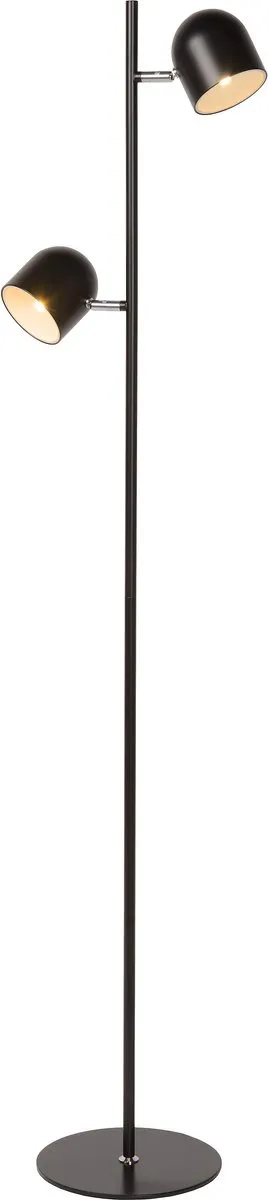 Lucide Skanska Vloerlamp LED 3 StepDim 2x5W 3000K - Zwart