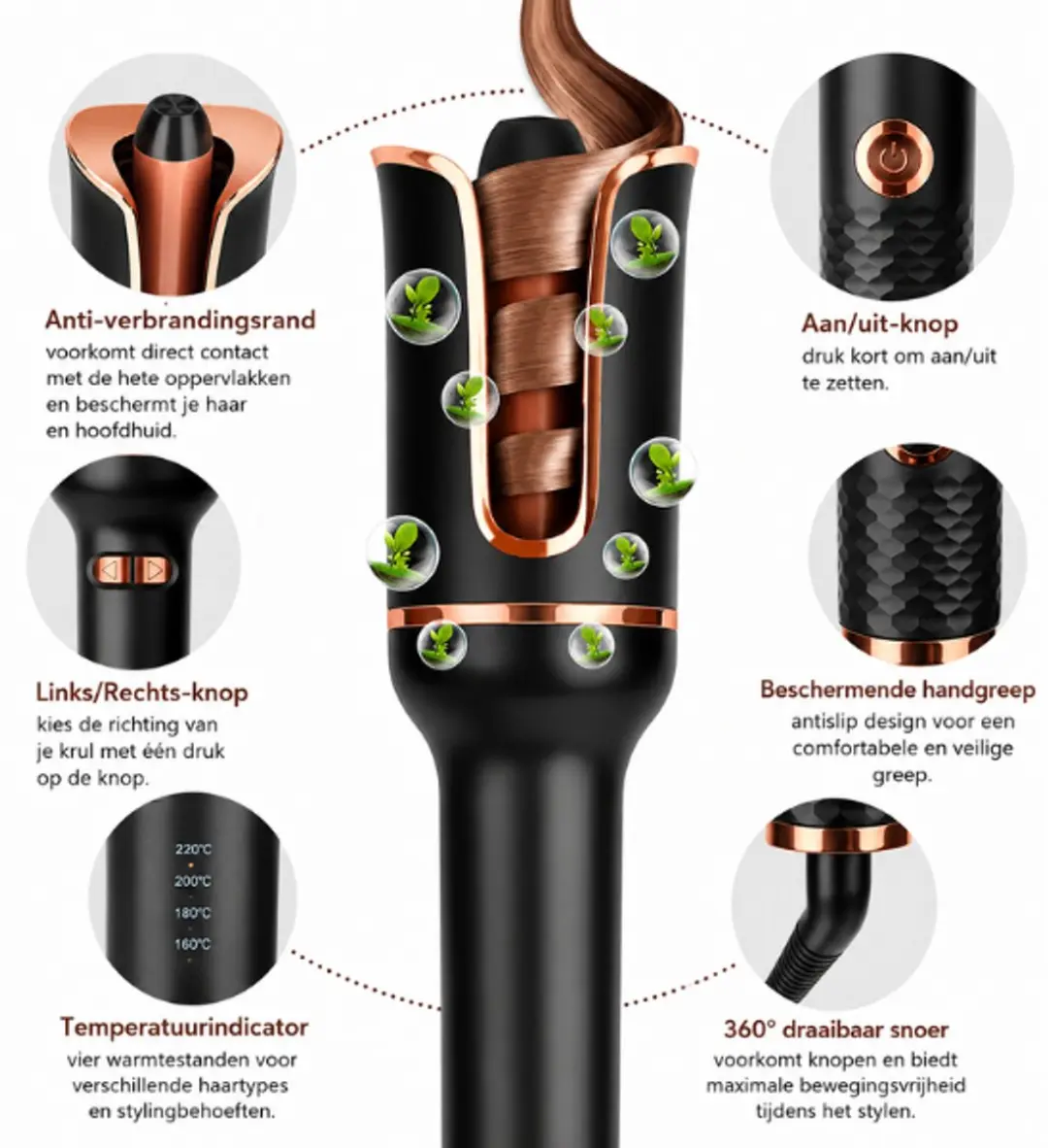 Doop Automatic Curler Automatische Krultang - 1,1-3,5cm