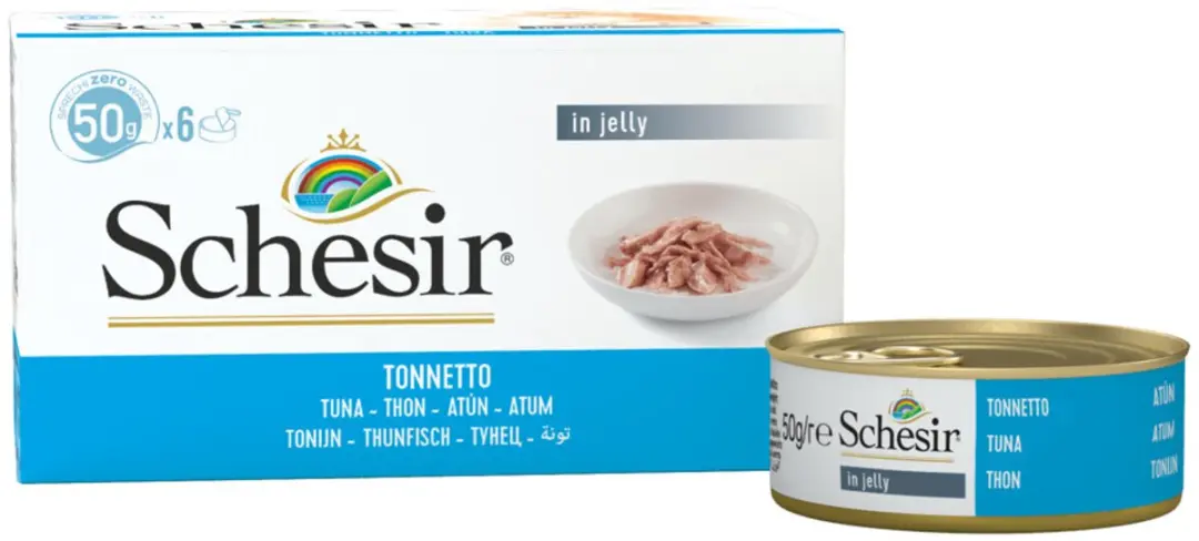 Schesir Kattenvoer Tonijn - 8x50g Voordeelverpakking