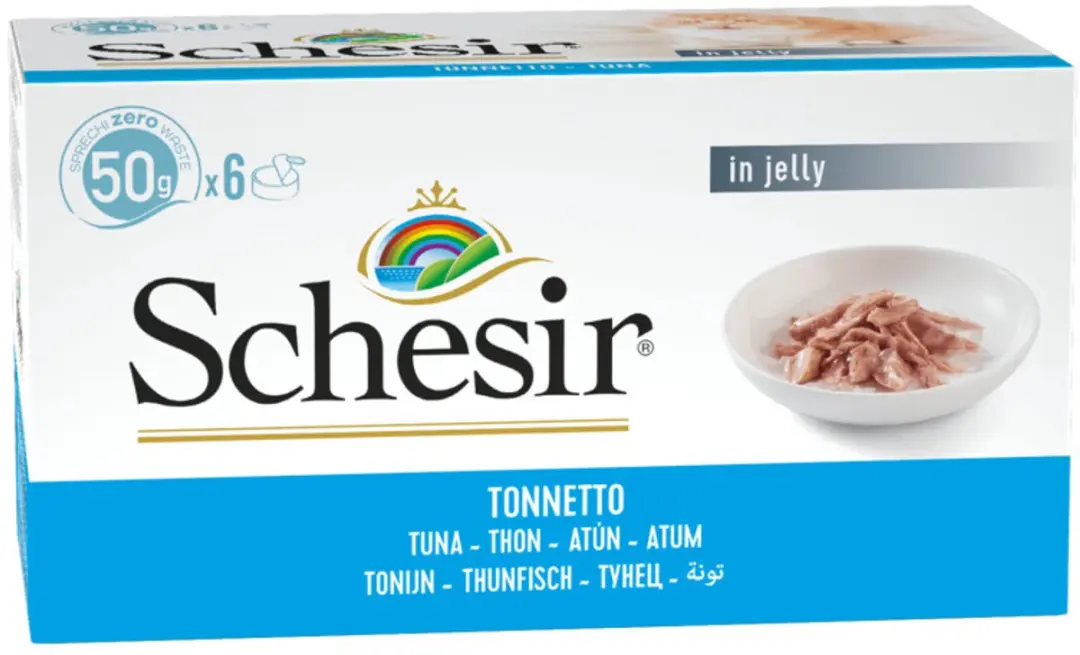 Schesir Kattenvoer Tonijn - 8x50g Voordeelverpakking