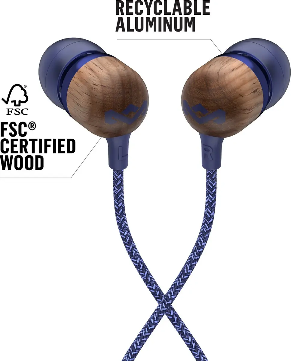 House of Marley Smile Jamaica Bedrade Oordopjes EM-JE041-DN - Denim