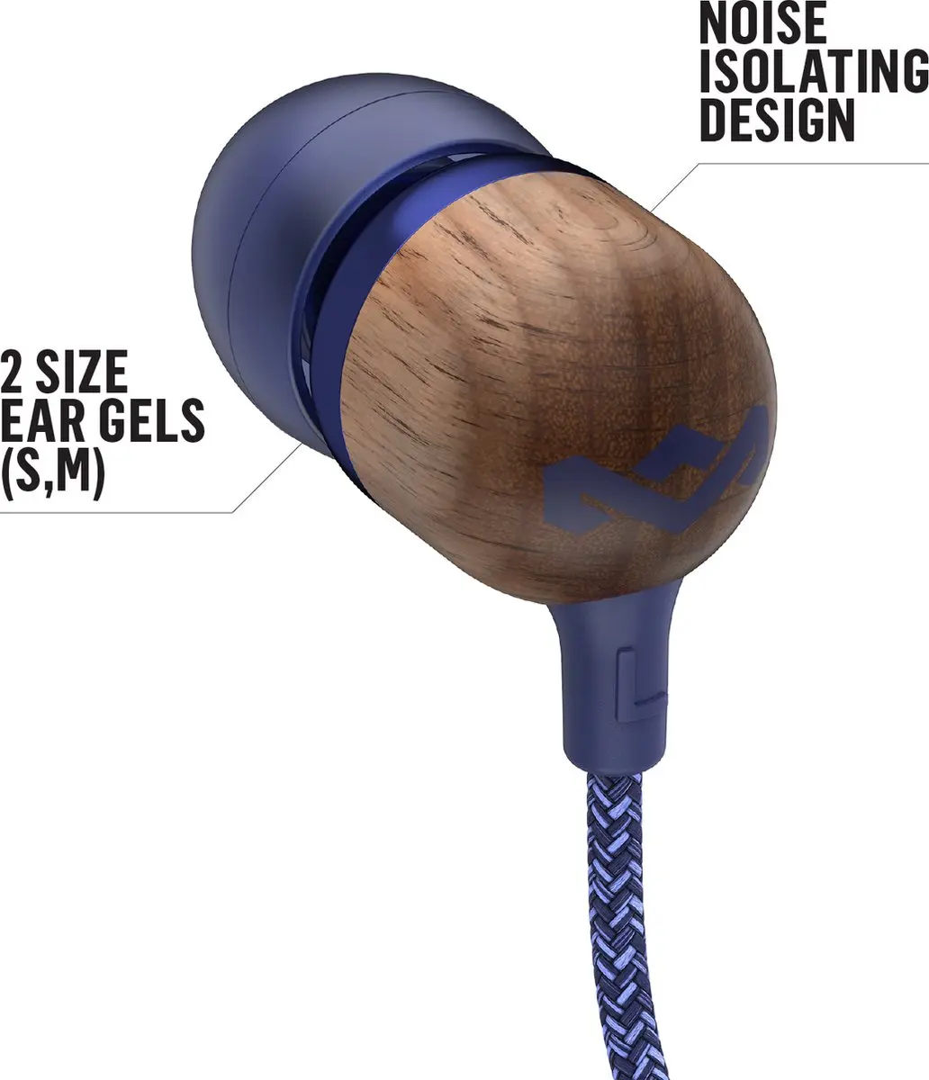 House of Marley Smile Jamaica Bedrade Oordopjes EM-JE041-DN - Denim - afbeelding 6 van 6