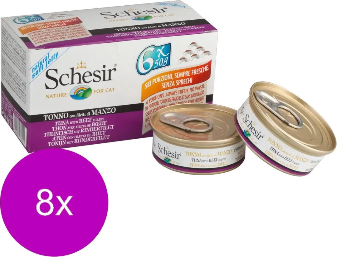 Schesir Kat Blik Gelei Tonijn/Rundvlees