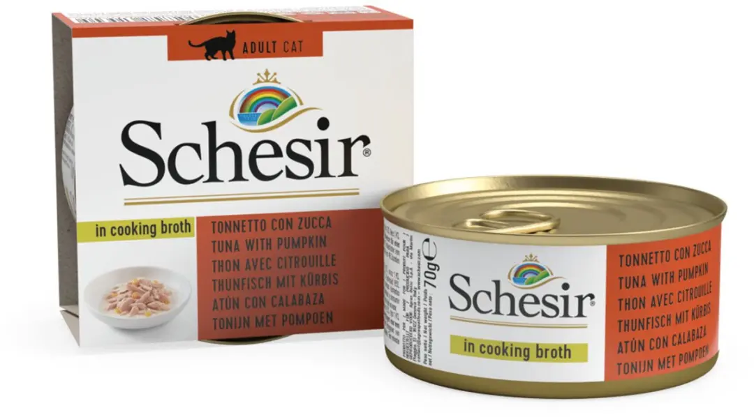 Schesir Kattenvoer Pompoen in Bouillon - 12x70g