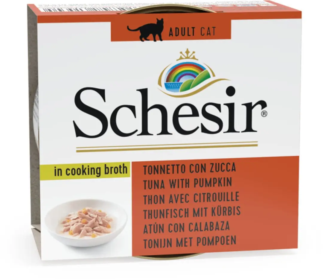 Schesir Kattenvoer Pompoen in Bouillon - 12x70g