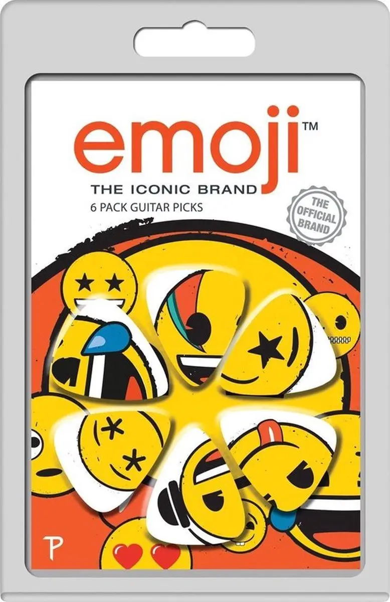 Perris Emoji Plectrum Medium 0.71mm - 6 Stuks - Smileys