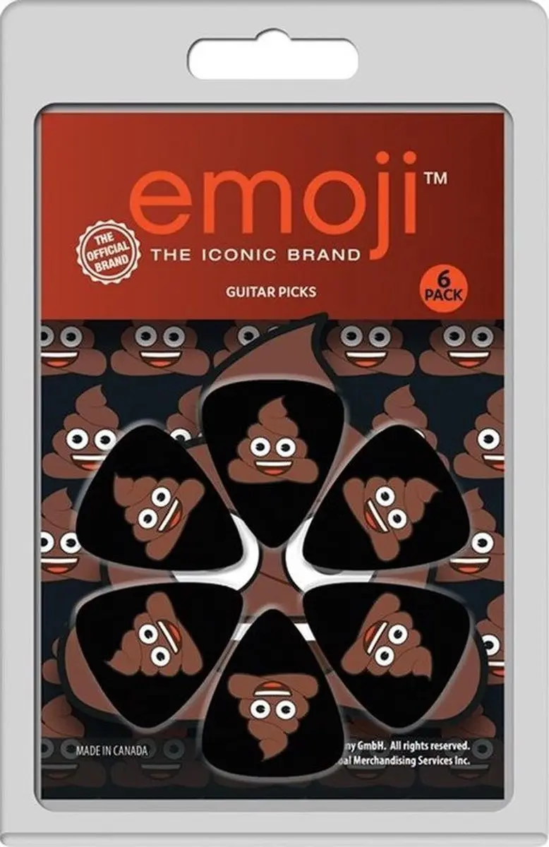 Perris Emoji Plectrum Medium 0.71mm - 6 Stuks - Smileys