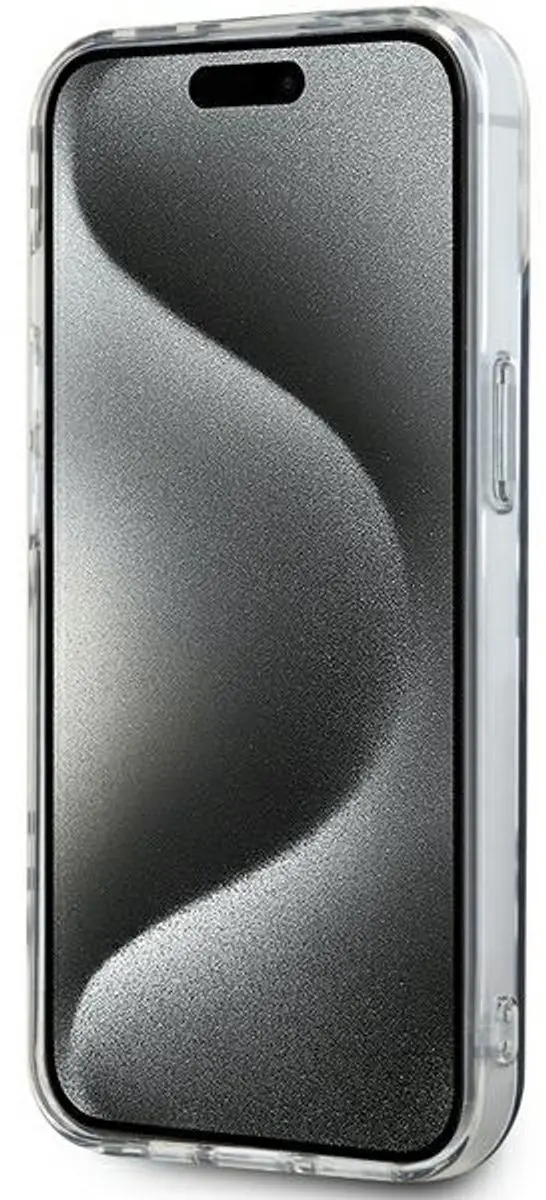 DKNY Checkered Serie iPhone 15 Plus Hoesje - Zwart