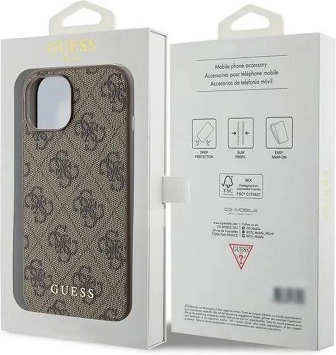 GUESS 4G Back Case - iPhone 15 Pro - Bruin - MPN 3666339171728