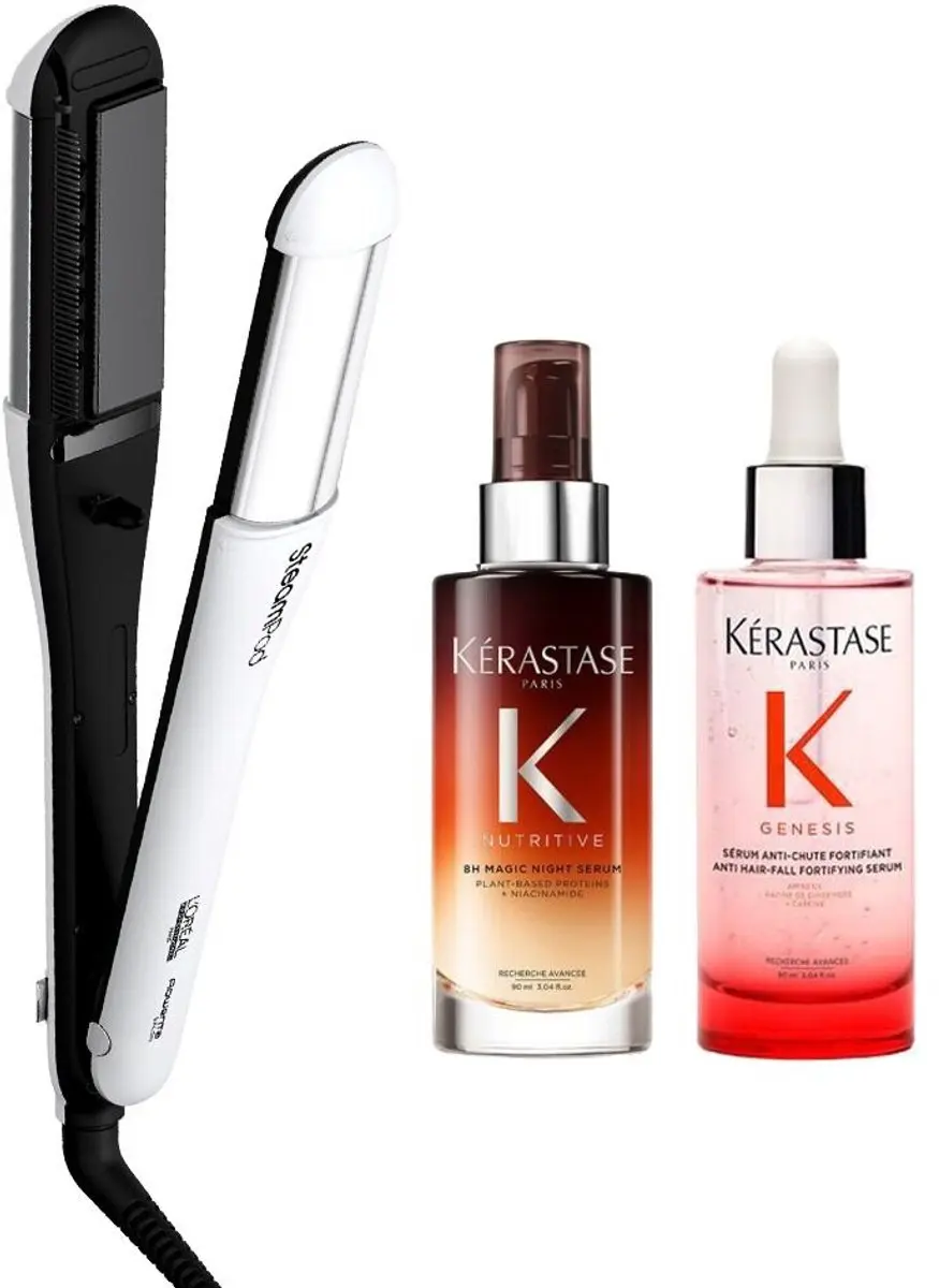 L'Oréal Professionnel Steampod 4.0 + Kérastase Serum Anti-Chute & Nutritive 18